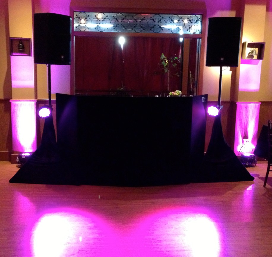 Wedding DJ in Westminster Pink Up lights and Color Wash