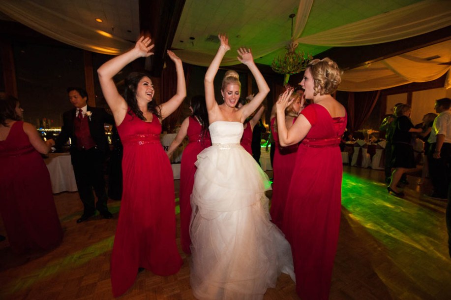 Long Beach Wedding Color dance lights