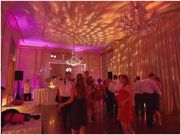 Mirror ball effect dance under stars