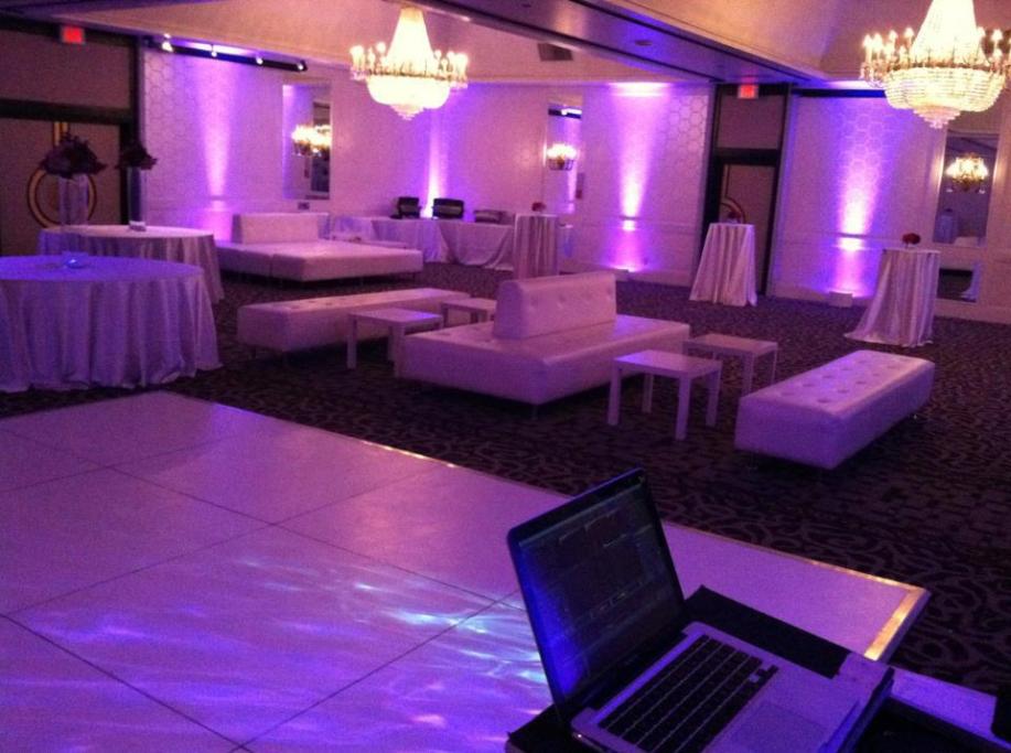 purple uplights and h20