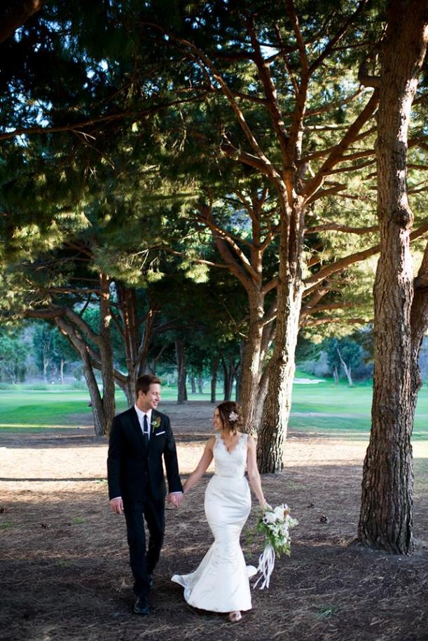 woods winter wedding