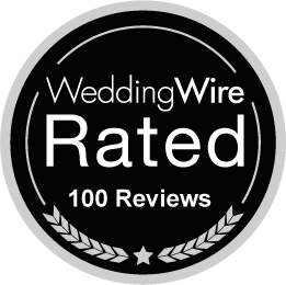 100 reviews on Wedding Wire