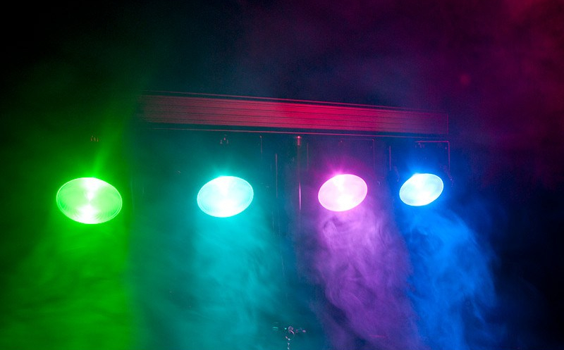 4 Color Wash Programmable Dance Lights on a T Stand